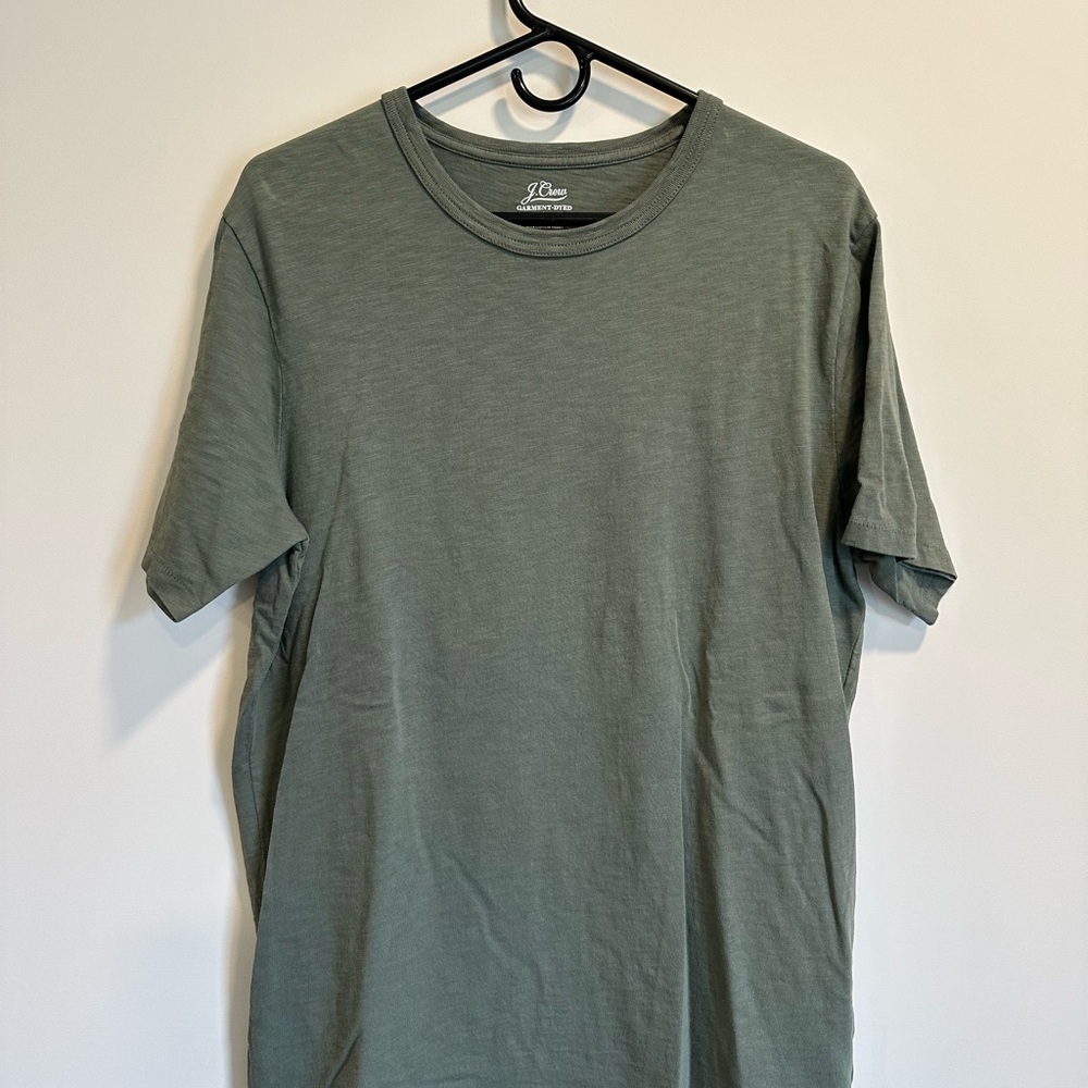 Men's J.Crew Garment-Dyed Green T-Shirt